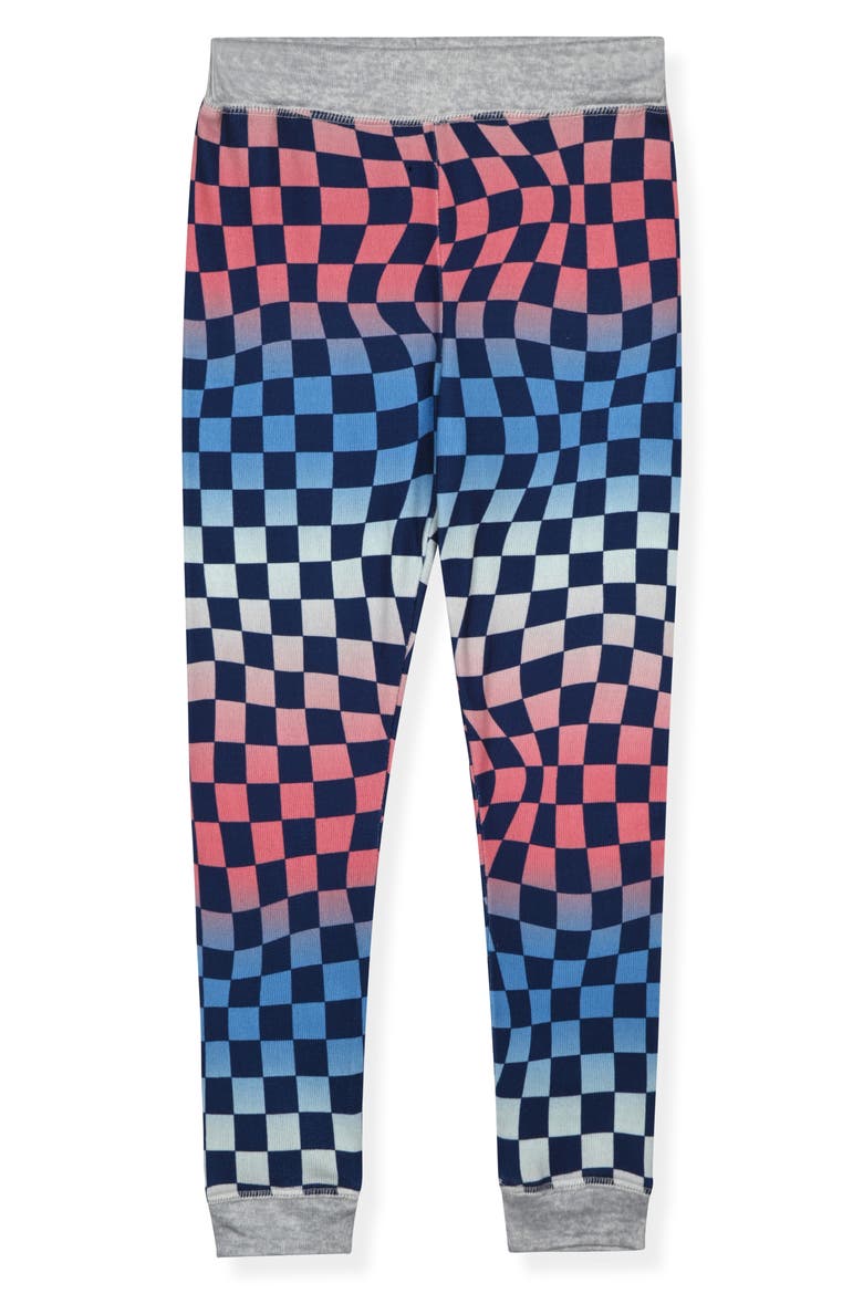 Kids' Print Fitted Short Sleeve Two-Piece Pajamas, Alternate, color, NAVY