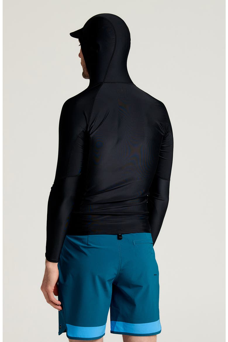 Pinnacle Hooded Rashguard, Alternate, color, BLACK