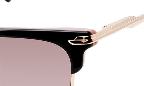 Ted Baker 55mm Half Rim Square Sunglasses In Black