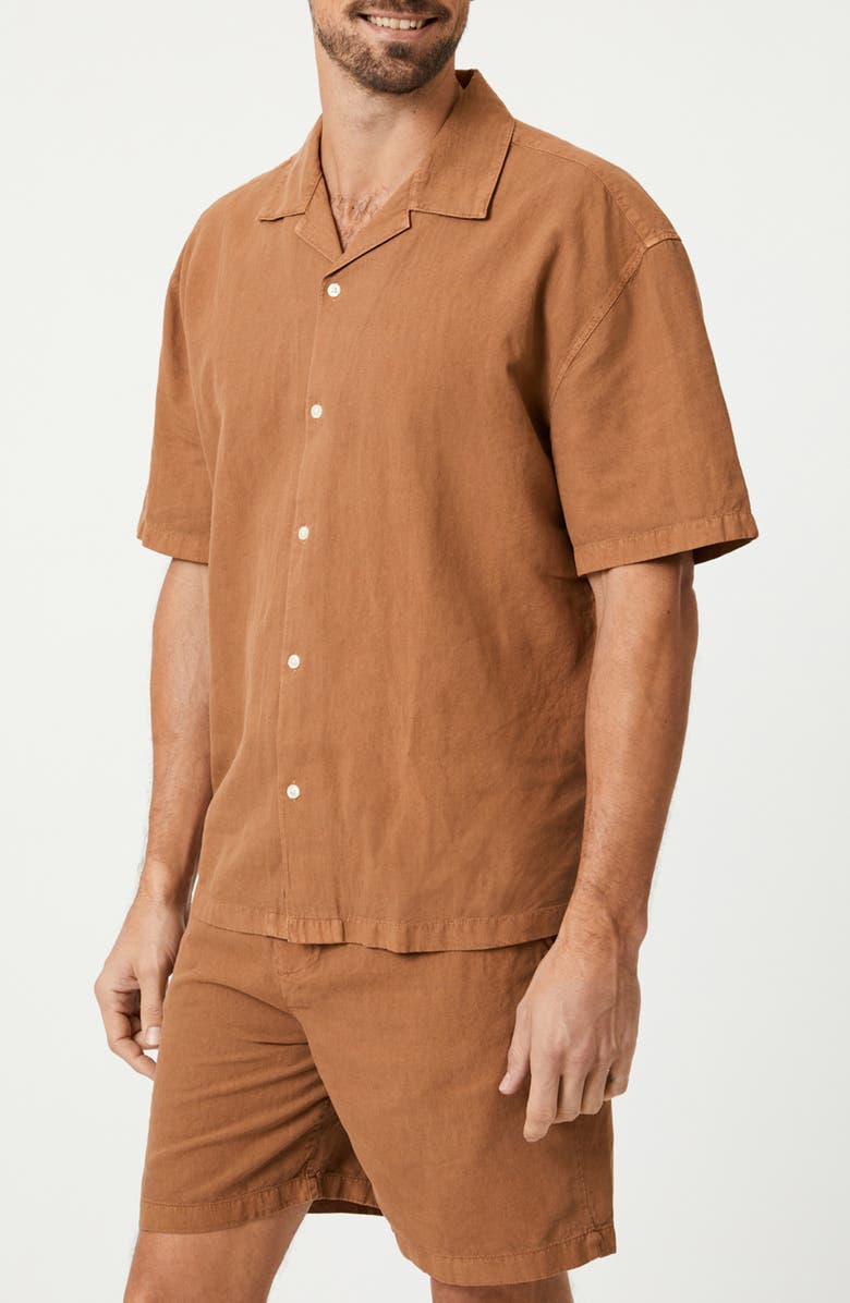 Mavi Jeans Cotton Blend Camp Shirt, Alternate, color, 