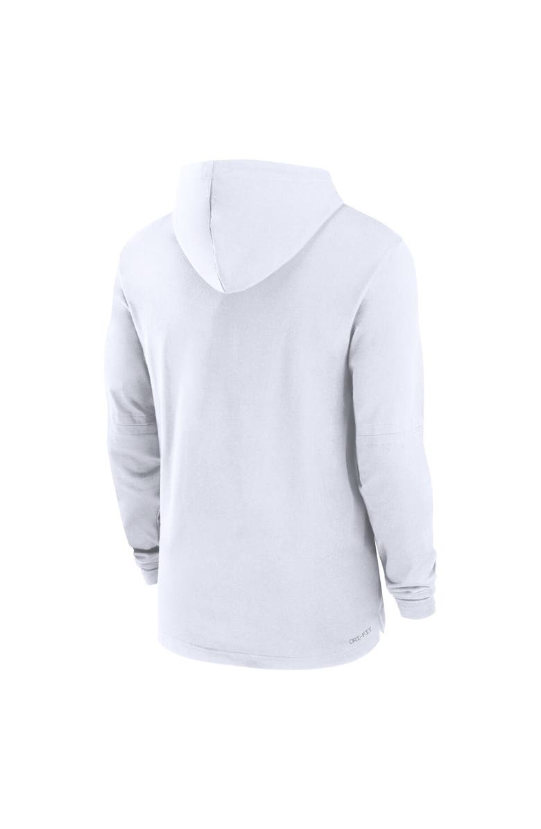 Nike Men's Nike White Duke Blue Devils 2024 Sideline Hoodie Performance Long Sleeve T-Shirt, Alternate, color, White