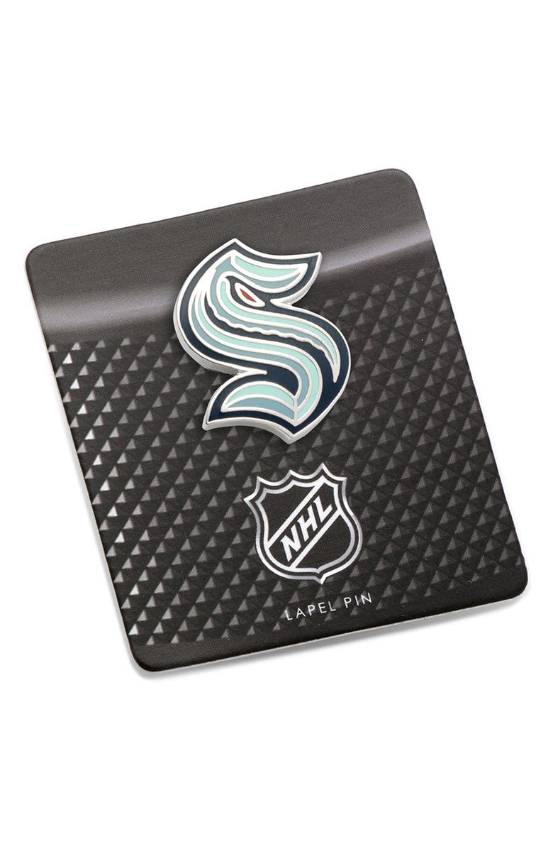 Cufflinks, Inc. Seattle Kraken Lapel Pin, Alternate, color, Turquoise