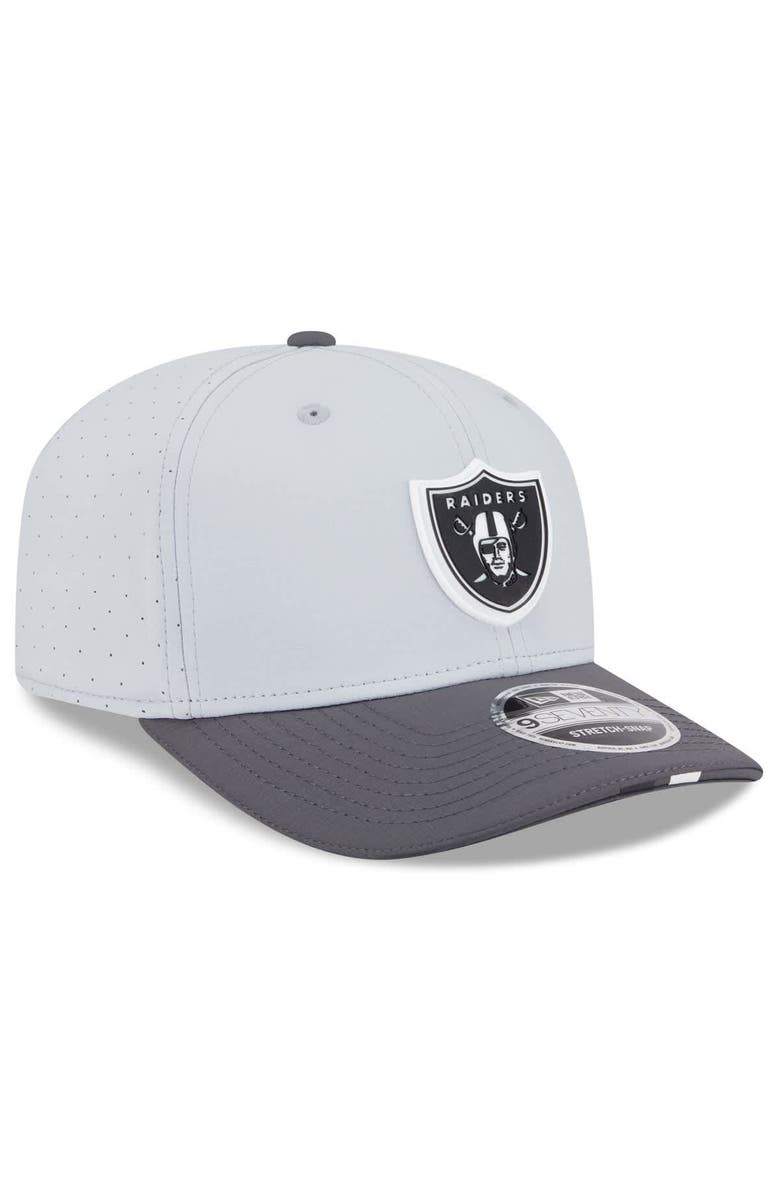 New Era Men's New Era  Gray/Graphite Las Vegas Raiders 2025 NFL Training Camp 9SEVENTY Adjustable Hat, Alternate, color, 