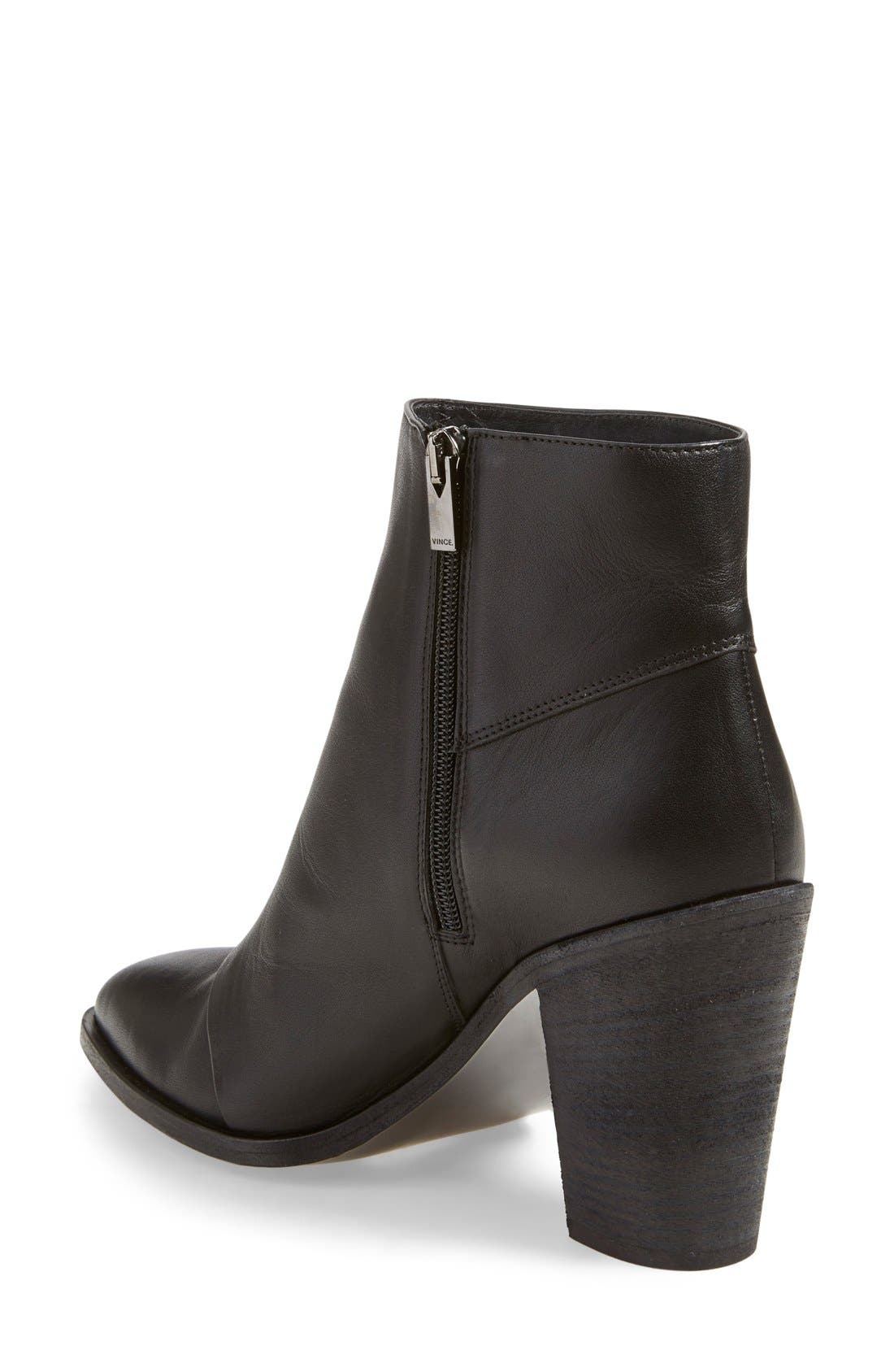 'Ennis' Pointy Toe Bootie, Alternate, color, BLACK