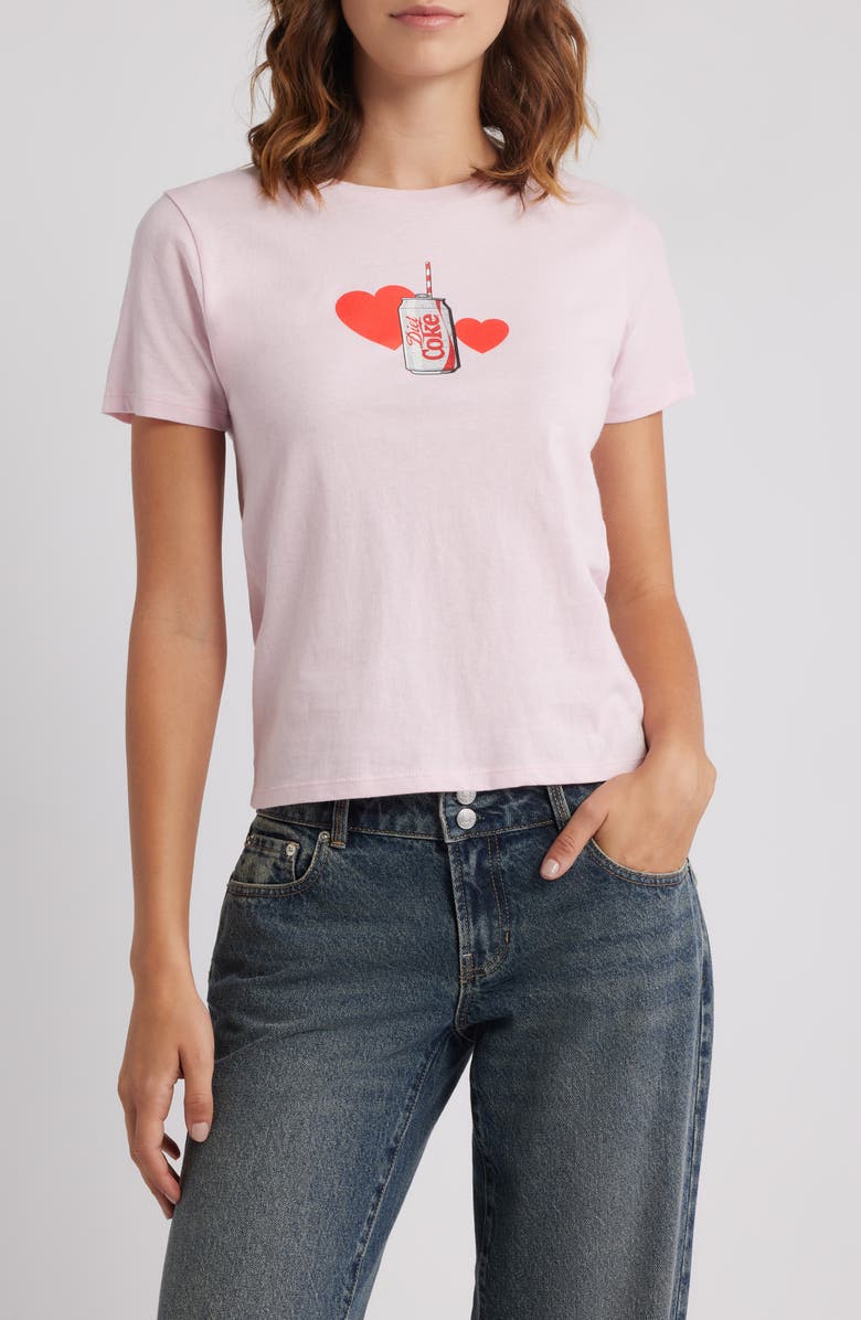 GOLDEN HOUR Diet Coke<sup>®</sup> Cotton Graphic T-Shirt, Main, color, Blushing Bride