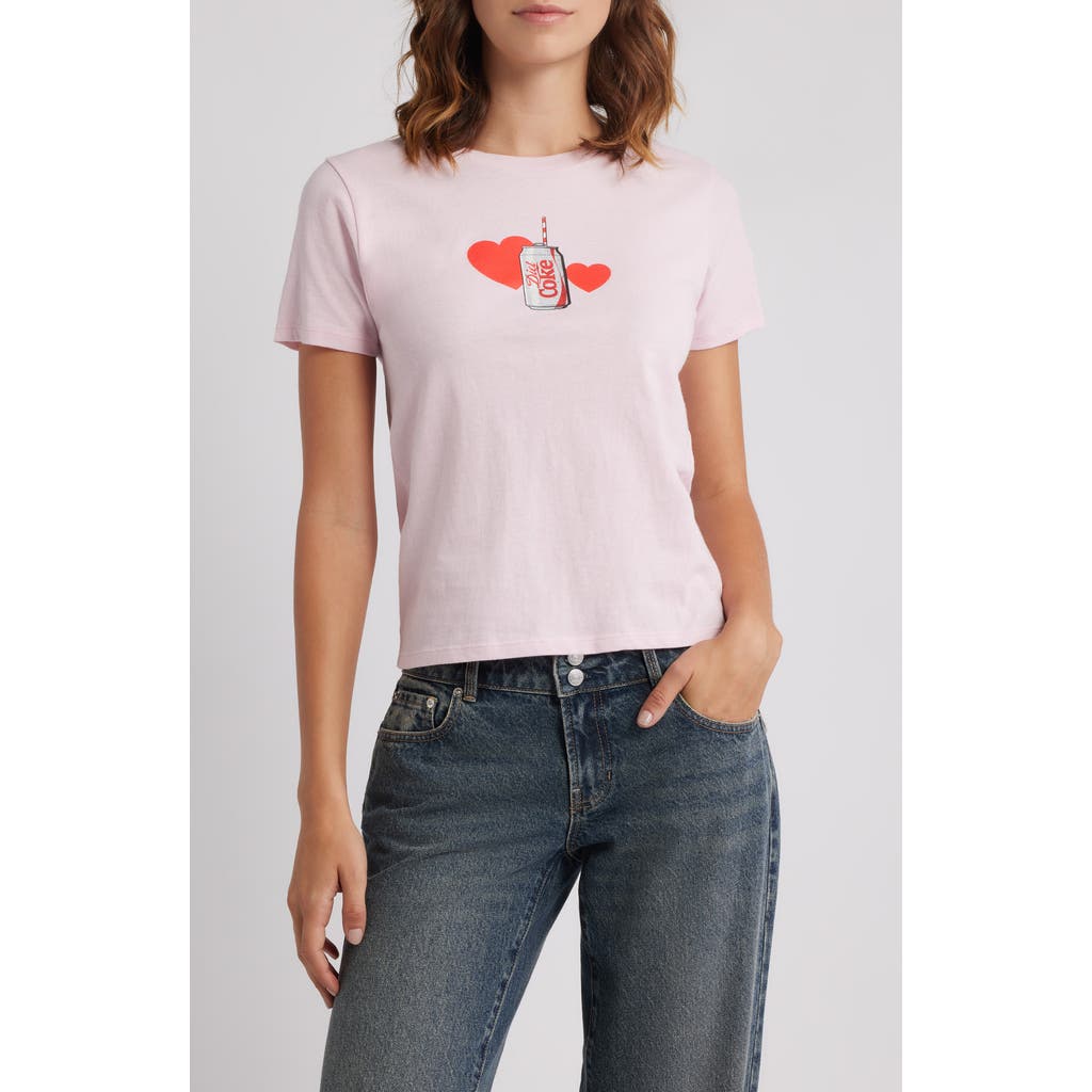 Golden Hour Diet Coke® Cotton Graphic T-shirt In Pink