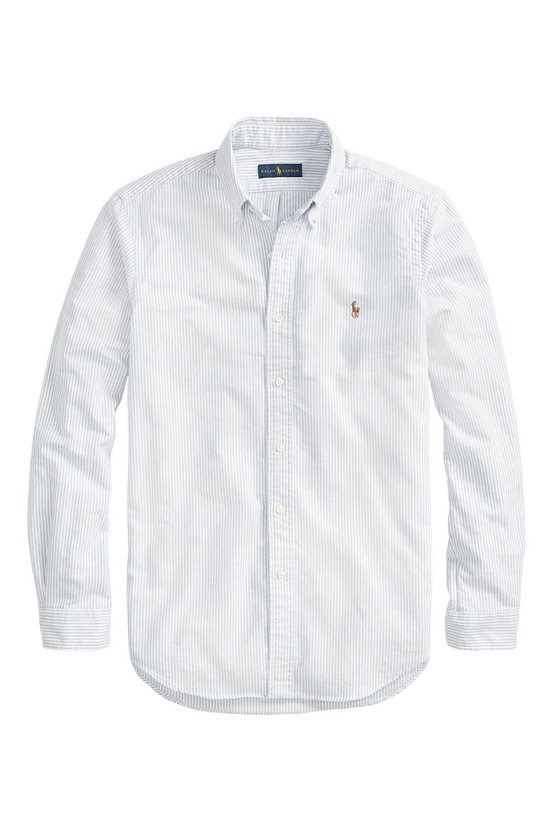 Classic Oxford Button-Down Sport Shirt, Alternate, color, BLUE/WHITE