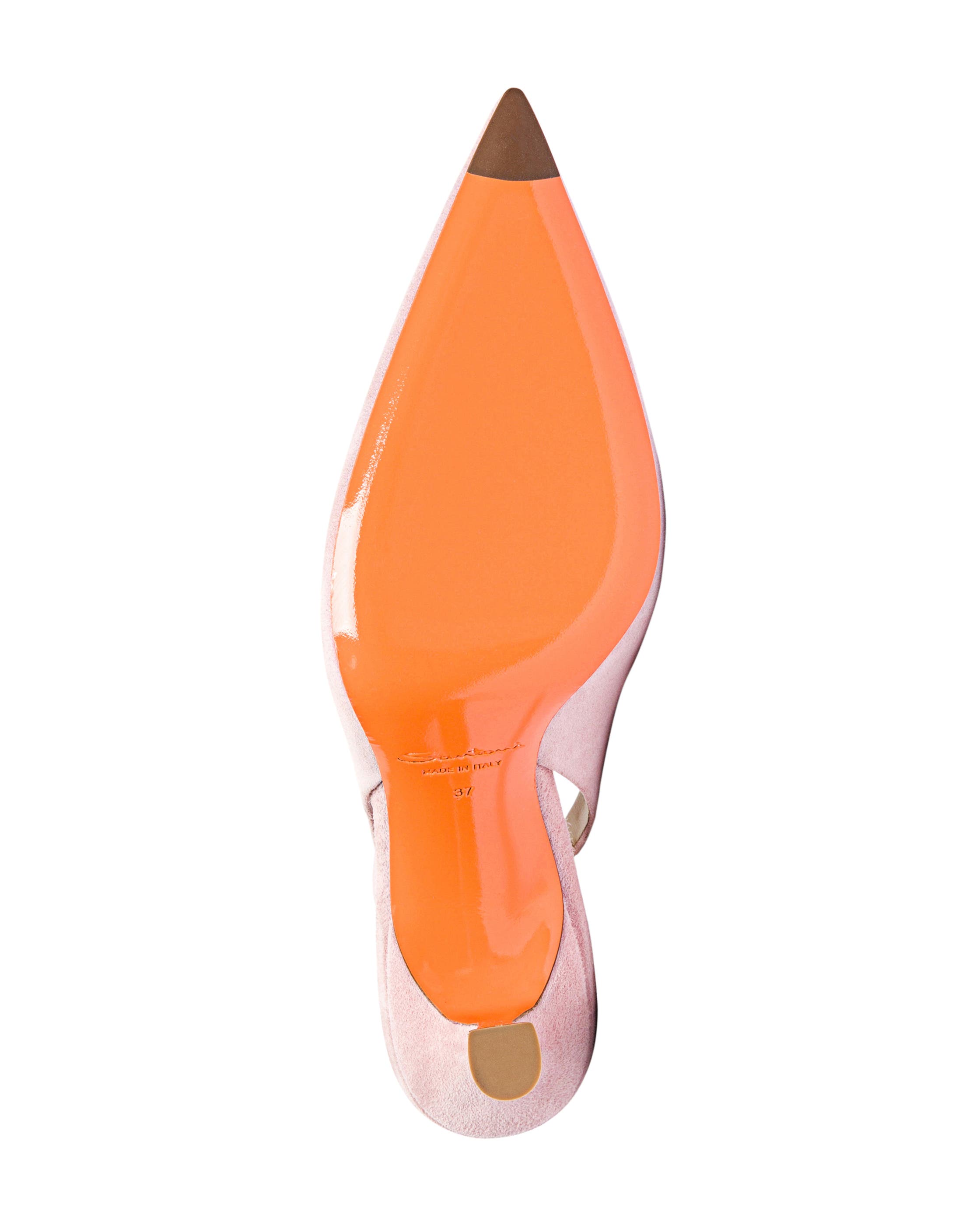 Santoni Suede High-Heel Slingback, Alternate, color, Pink