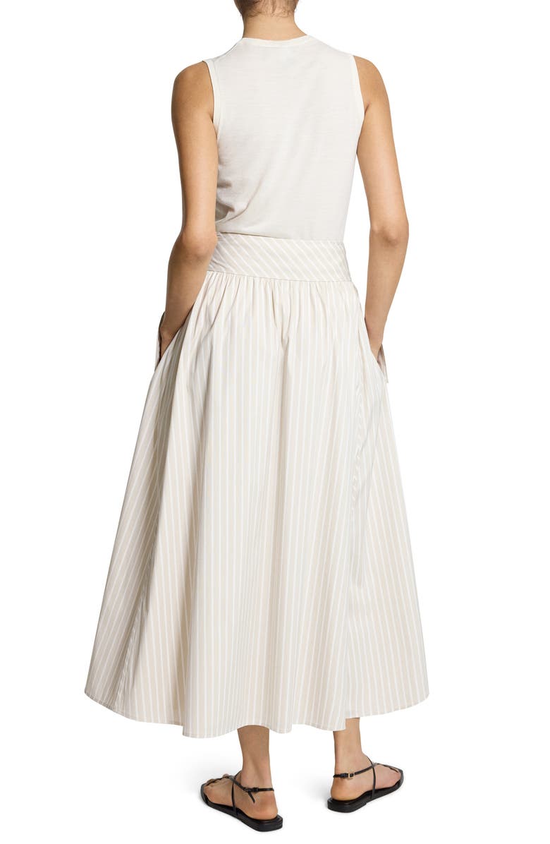 Theory Striped Midi A-Line Skirt, Alternate, color,