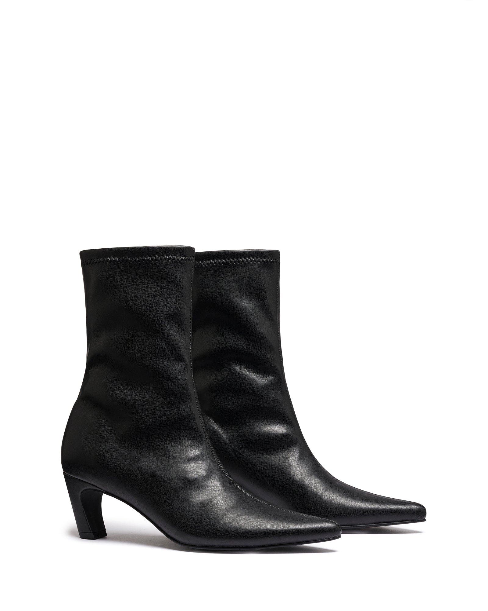 Therapy Australia Sacha Bootie, Main, color, Blac Stretch-Leather