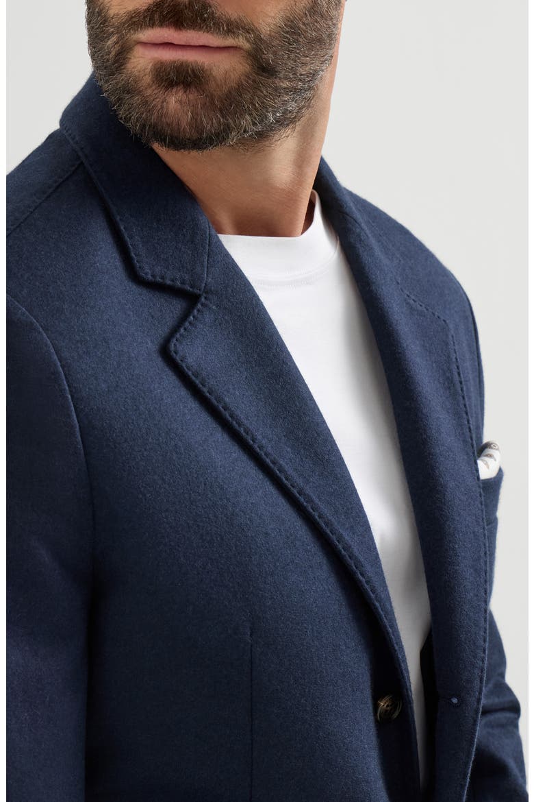 Cashmere jersey blazer with patch pockets, Alternate, color, Cobalt