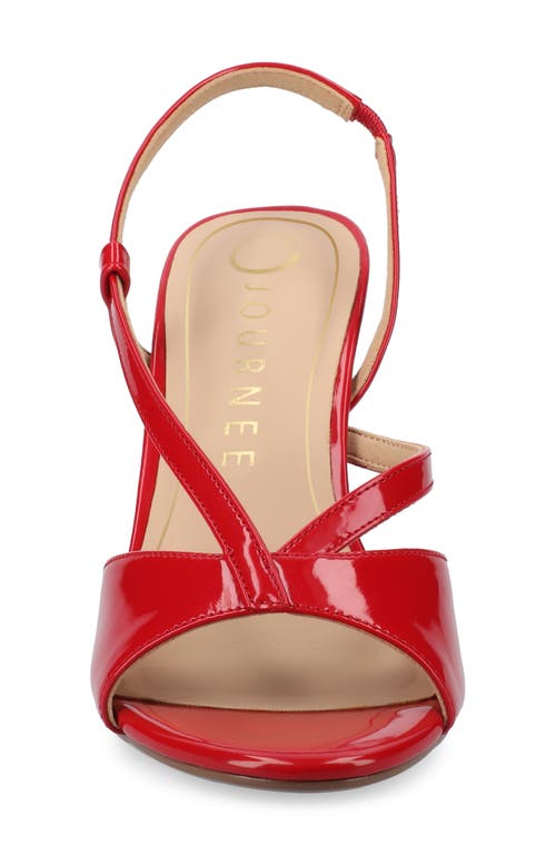 Journee Collection Varra Slingback Sandal In Red Patent