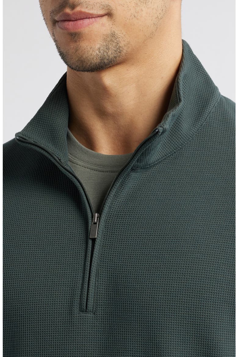 Waffle Quarter Zip Pullover, Alternate, color, MIDNIGHT