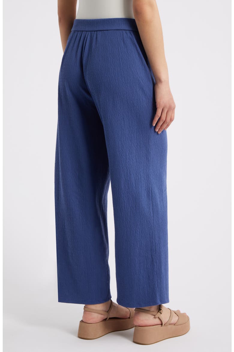 Jersey Ankle Wide Leg Pants, Alternate, color, BLUET