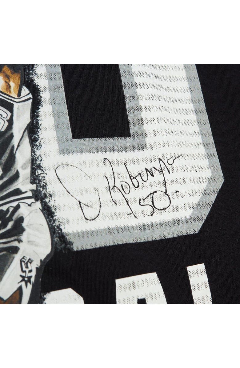 Mitchell & Ness Men's Mitchell & Ness David Robinson Black San Antonio Spurs Hardwood Classics Caricature T-Shirt, Alternate, color,