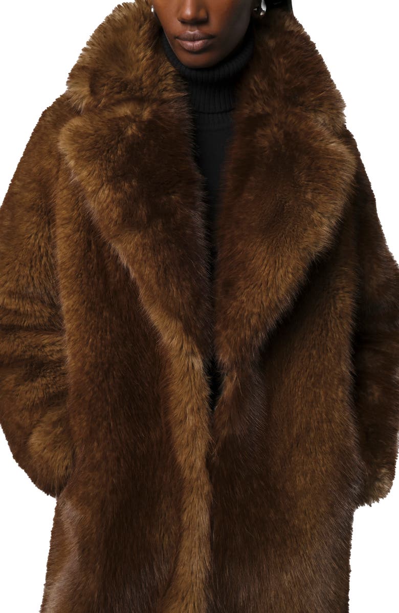 Apparis Steffi Faux Fur Coat, Alternate, color, Mink