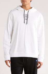 HUGO Darrett Stacked Logo Graphic Hoodie