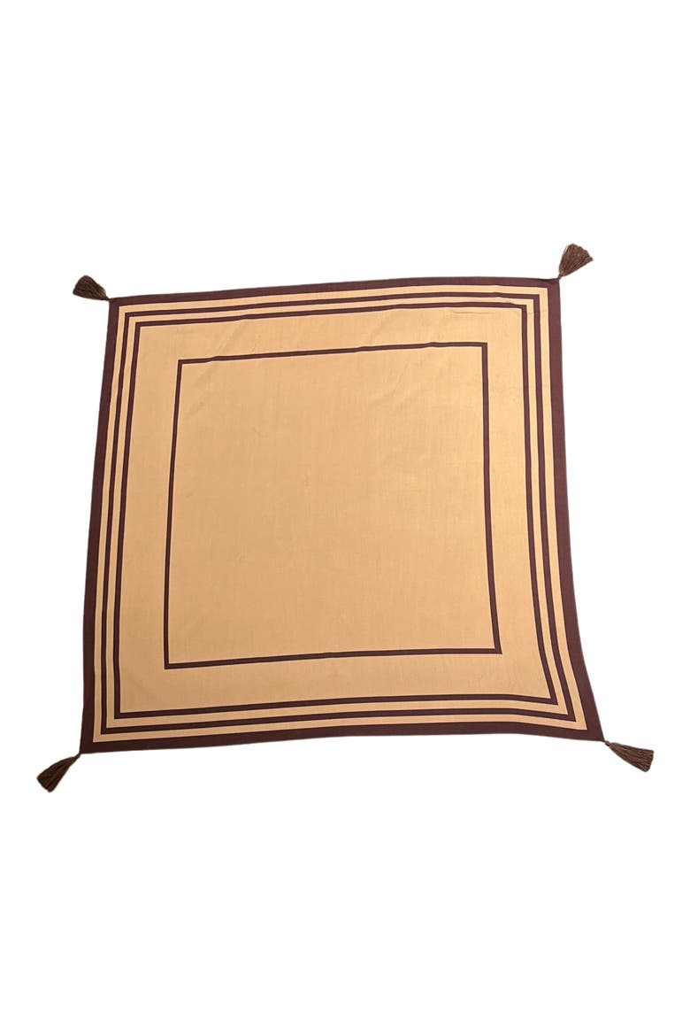 Tassel Corner Scarf, Alternate, color, TAN