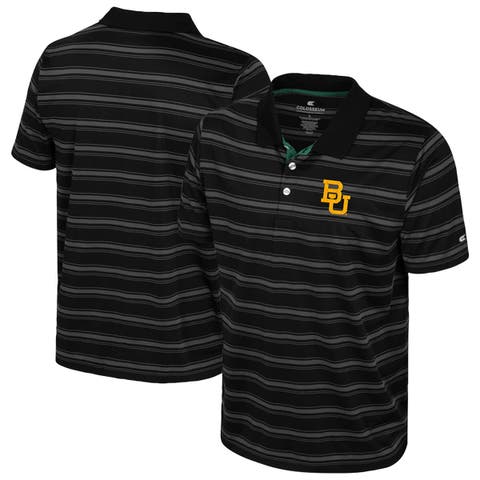 Men's Colosseum  Black Baylor Bears Milk Steak Polo