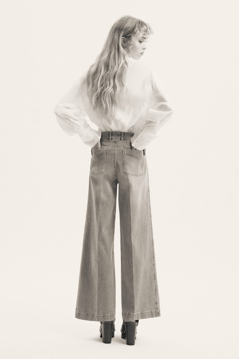 Wide High Jeans, Alternate, color, Light denim blue