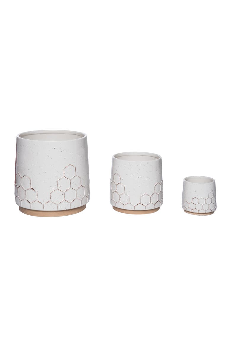 Dolomite Bee Planters Set of 3 Multicolored for Spring Garden Decor, Alternate, color, Multicolored