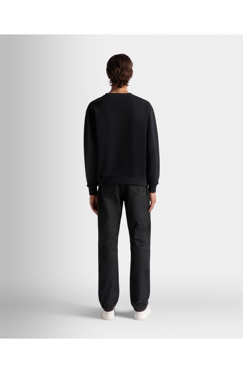 Bally Crewneck Sweatshirt With a Bally Crest Logo, Alternate, color, Blue