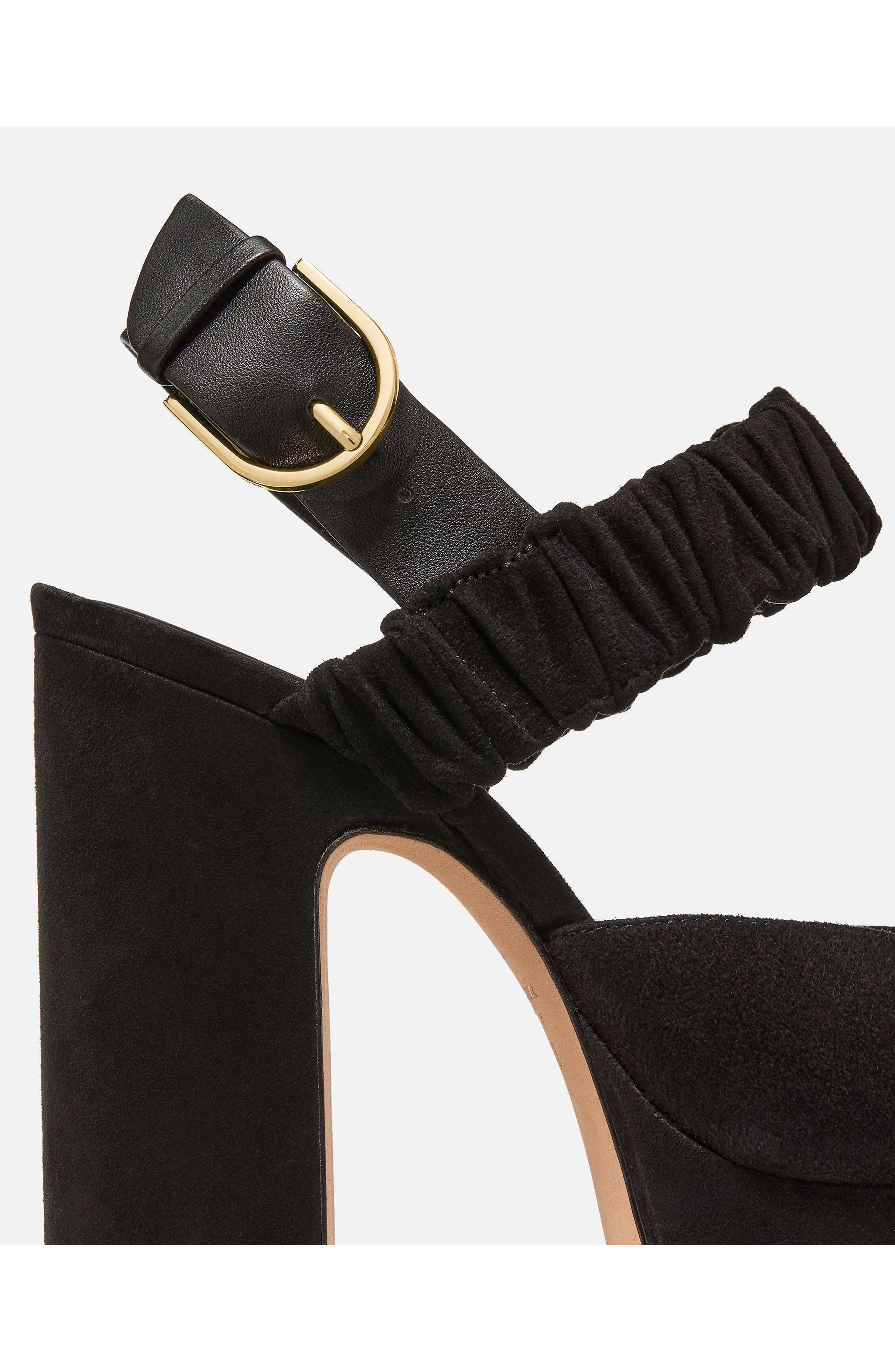sylvie platform sandal, Alternate, color, BLACK