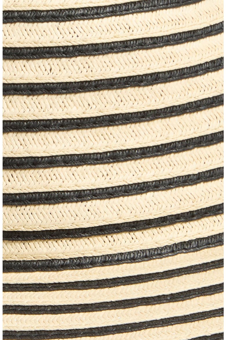 Stripe Packable Panama Hat, Alternate, color, NATURAL STRIPE