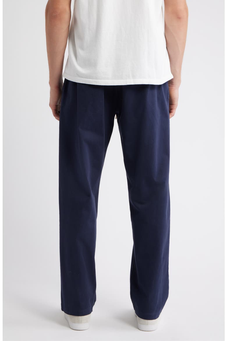 Standard Cotton Stretch Poplin Drawstring Slacker Pants, Alternate, color, NAVY