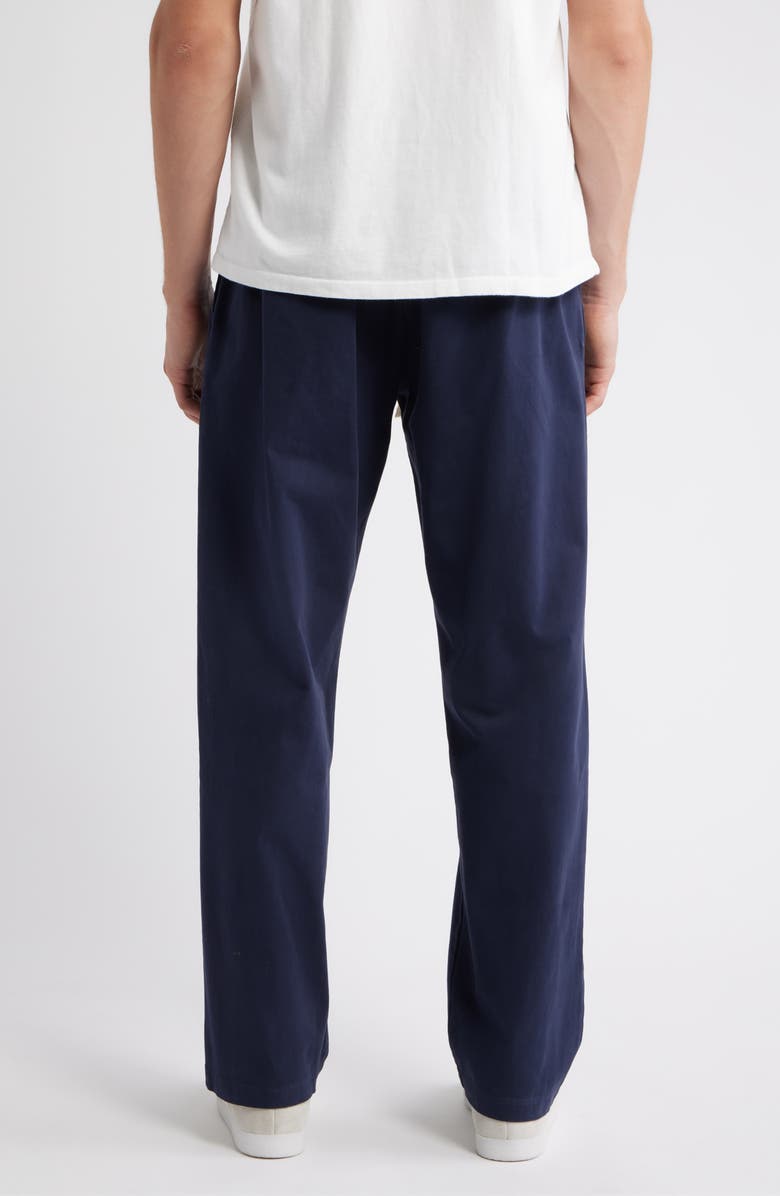 STANDARD ISSUE Standard Cotton Stretch Poplin Drawstring Slacker Pants, Alternate, color, Navy