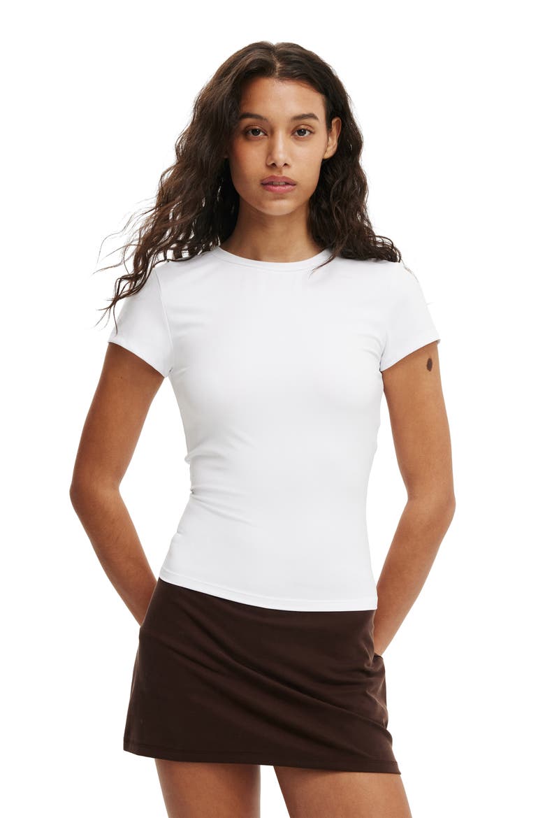 Women's Hold Me Short Sleeve Crew Neck, Main, color, White
