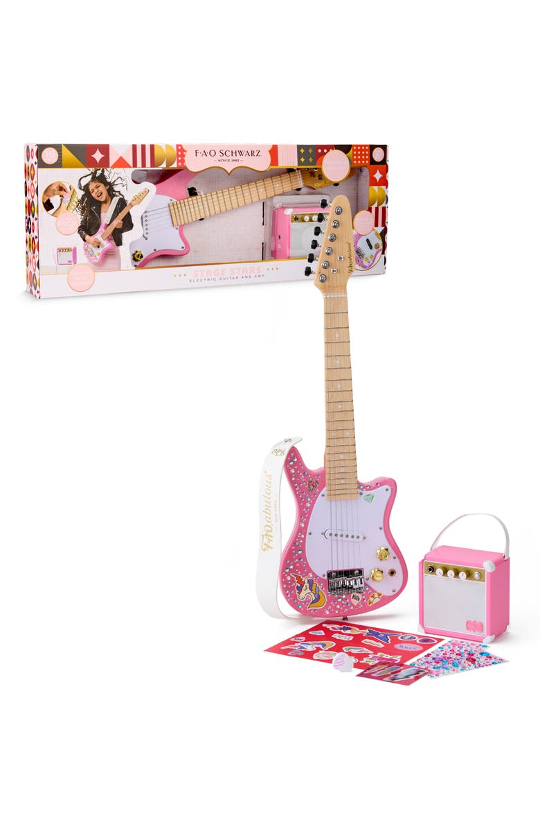 FAO Schwarz Electric Guitar & Amp Toy, Alternate, color, Light/ Pastel Pink