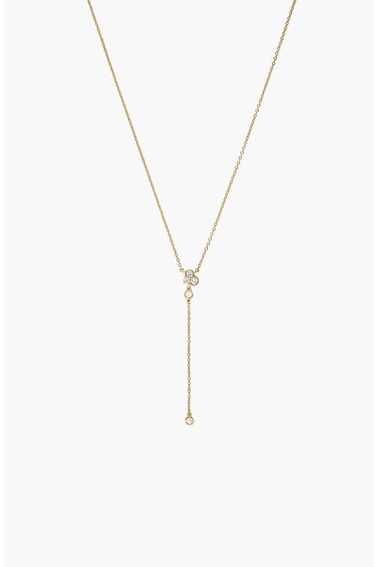 Celeste Lab Grown Diamond Lariat Necklace, Alternate, color, Yellow Gold