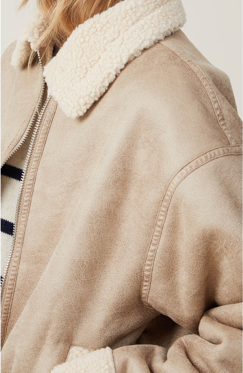 Cotton On Dakota Faux Leather Jacket, Alternate, color, 