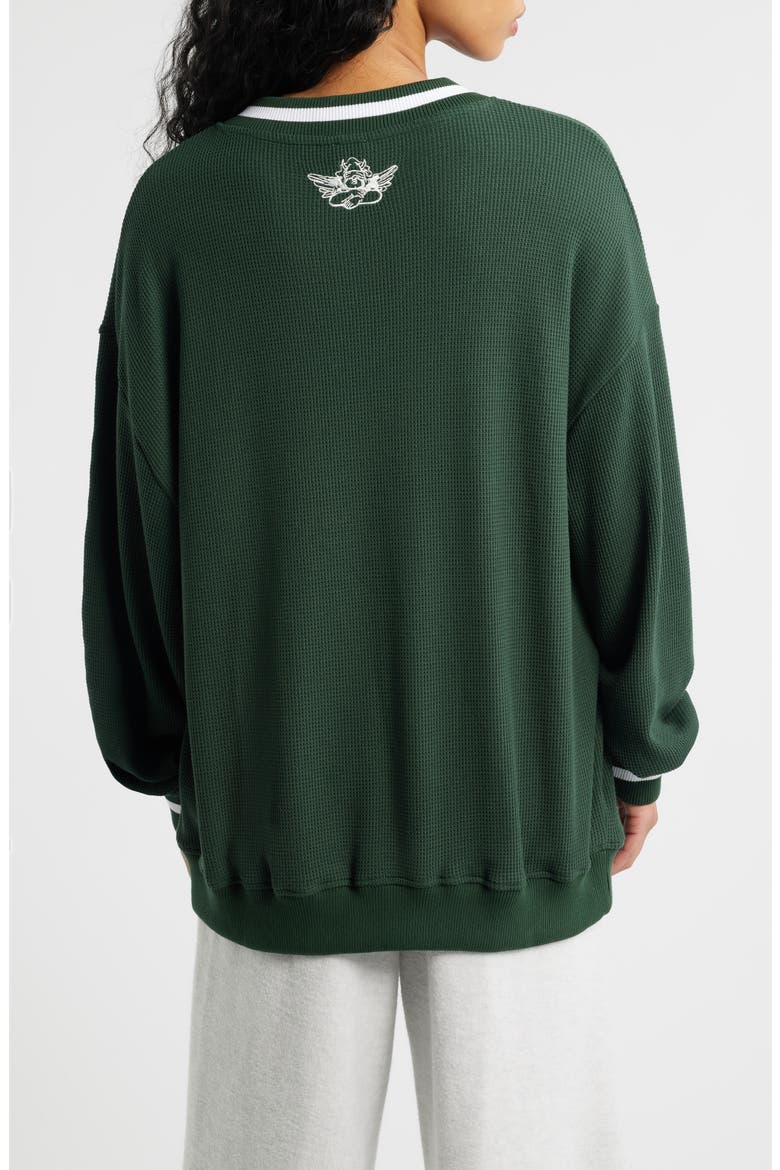 Wrap Me in a Bow Hayley V-Neck Sweatshirt, Alternate, color, GREEN