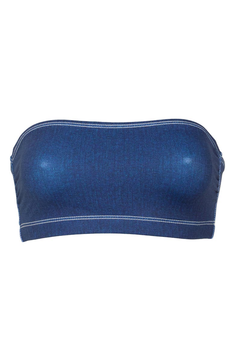 Good American Denim Better Bandeau Bikini Top, Alternate, color,