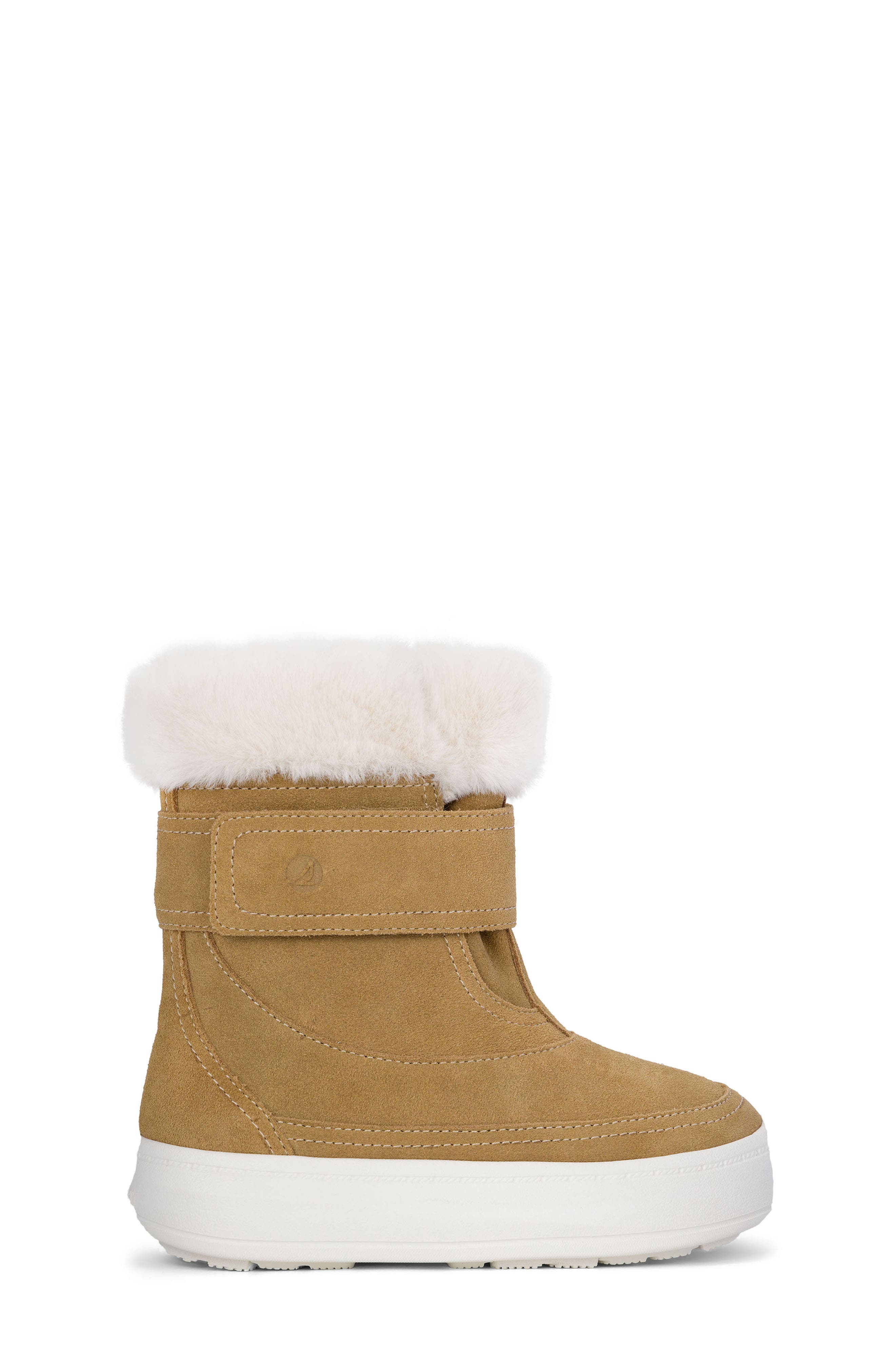Kids' Nora Boot with Faux Fur Trim, Alternate, color, TAN
