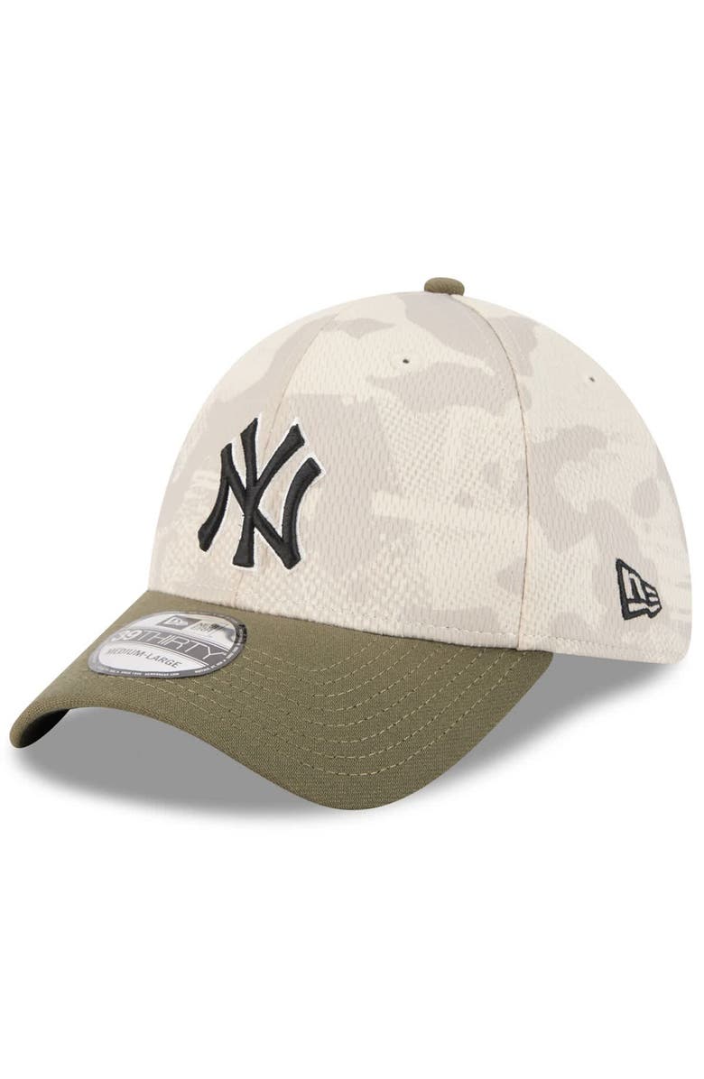 New Era Men's New Era Light Beige/Olive New York Yankees 2025 Armed Forces Day 39THIRTY Flex Hat, Alternate, color, Light Beige