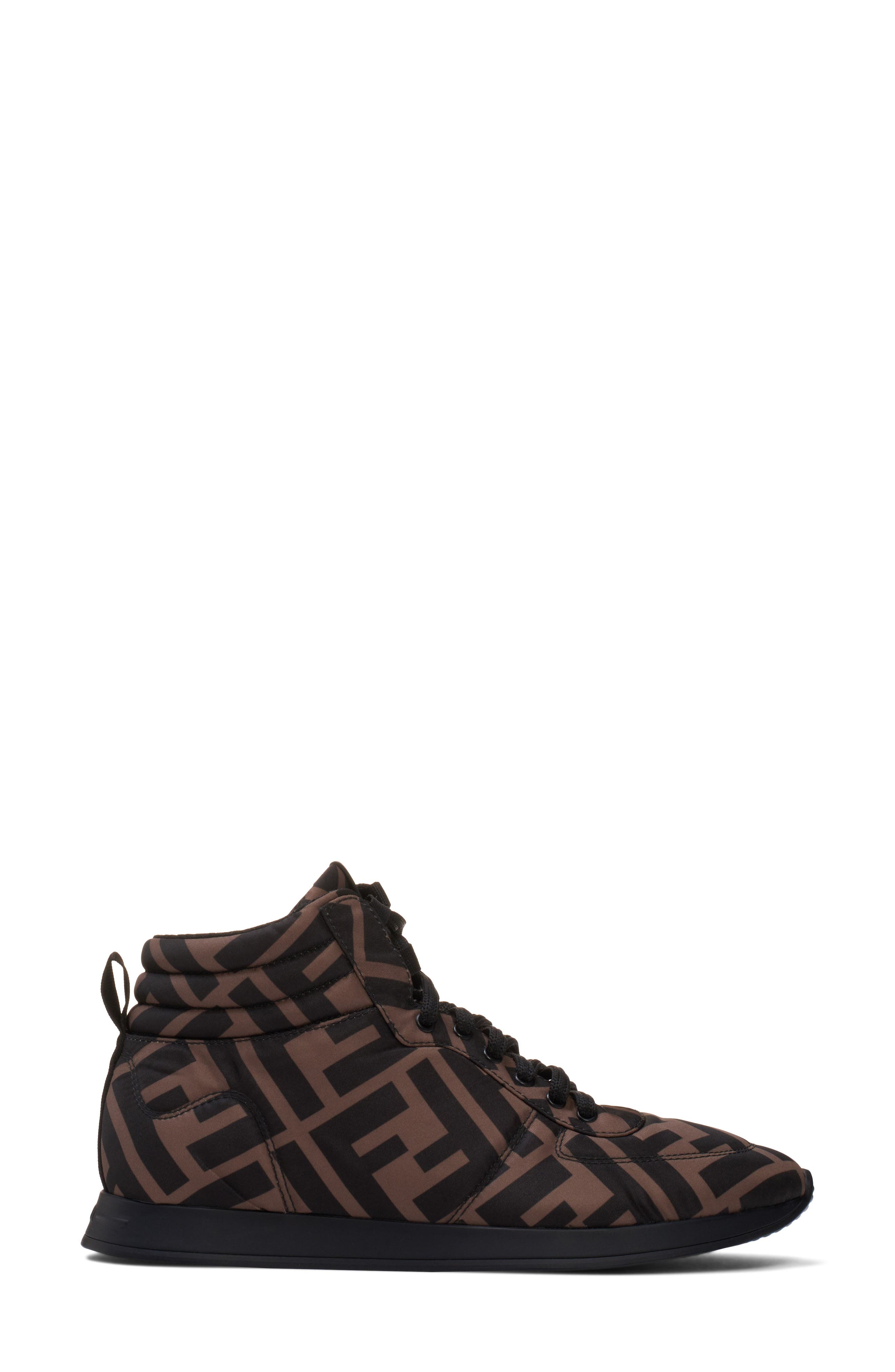 Fendi FF High Top Sneaker, Alternate, color, 