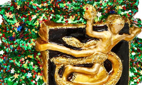 The Whitehurst Company Rockefeller Christmas Tree Glass Ornament In Multi