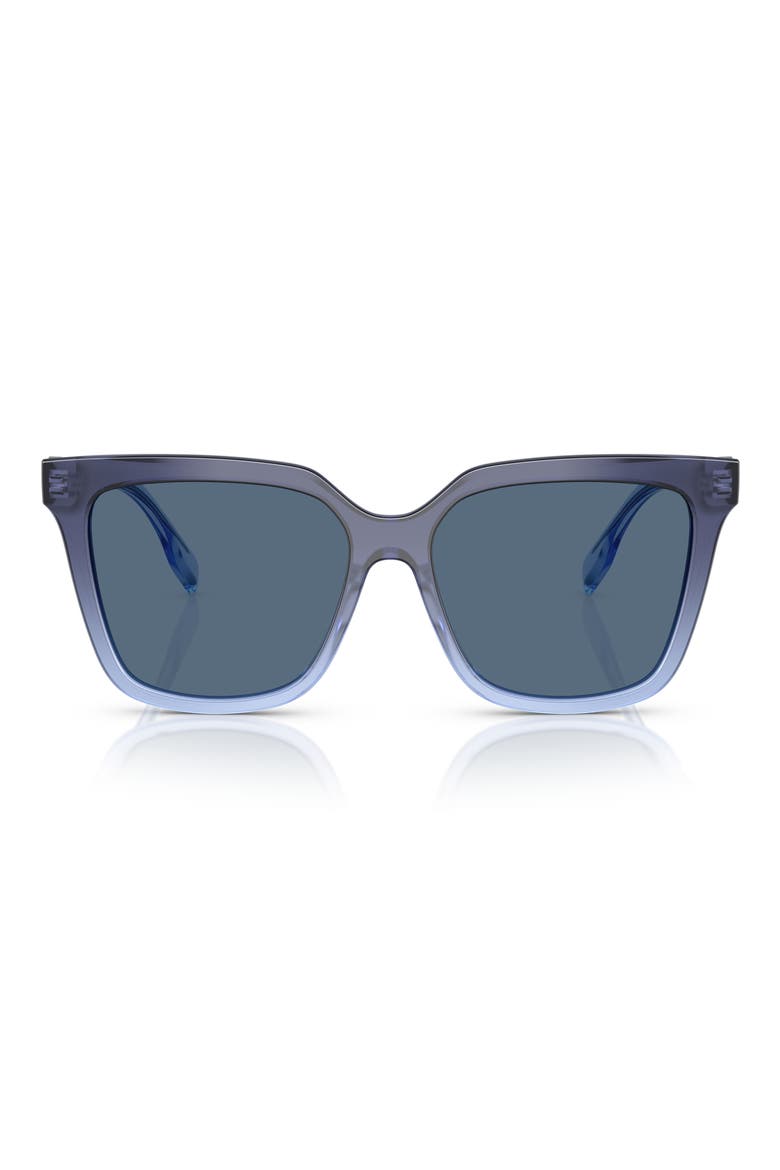 56mm Square Sunglasses, Main, color, DARK BLUE