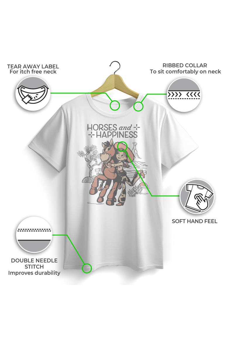 Boys' Horses And Happiness T-Shirt, Alternate, color, White