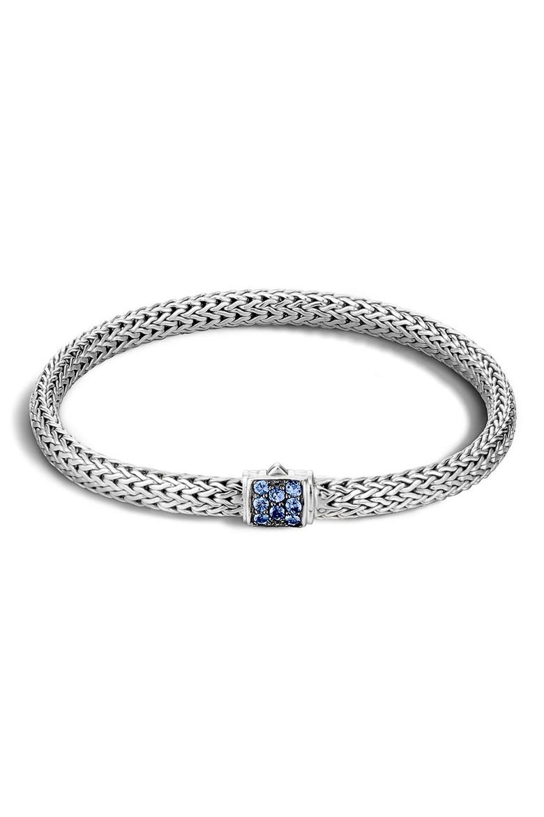 Icon Bracelet, Sterling Silver, Pavé, 5mm, Main, color, SILVER