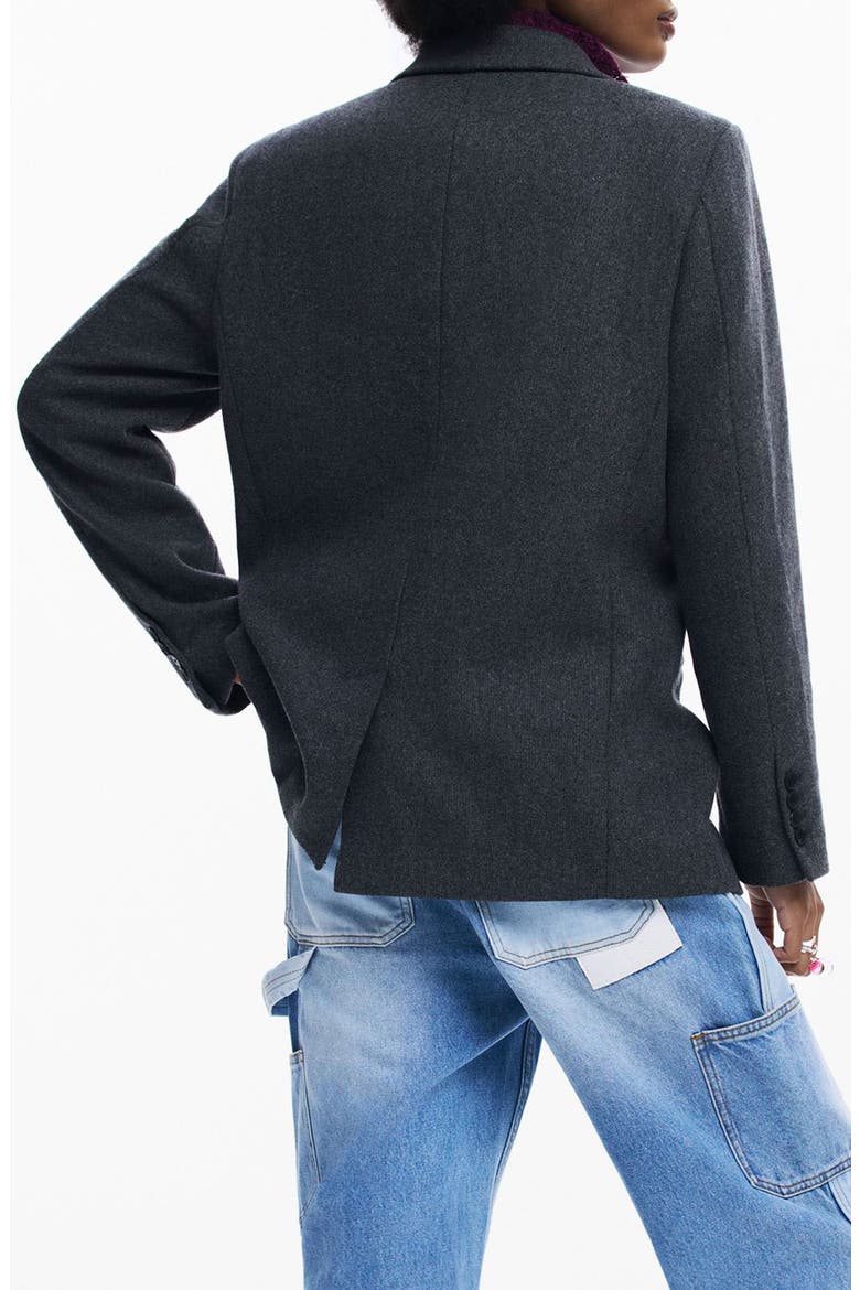 Hooded Blazer, Alternate, color, DARK GREY