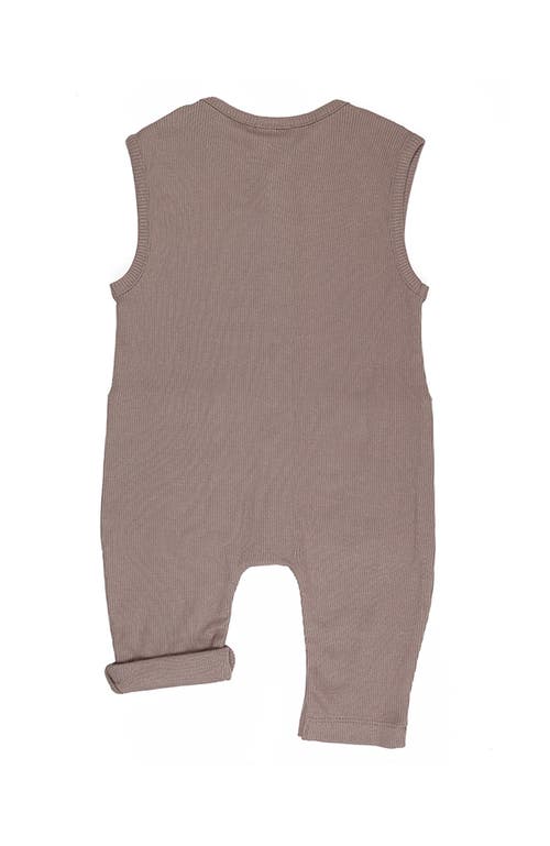 Turtledove London Kids Organic Cotton Rib Romper In Brown