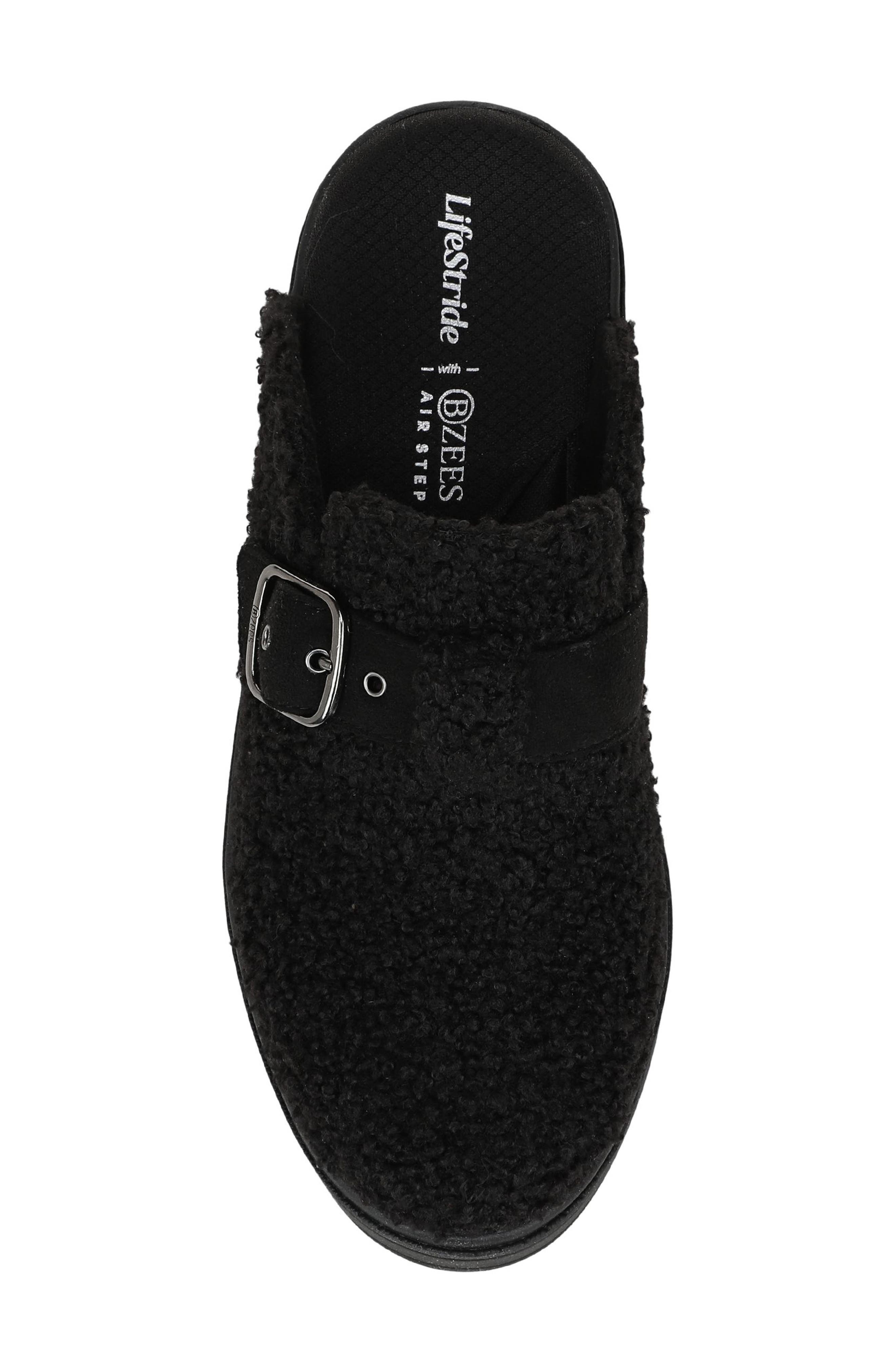 LifeStride Vibe Cozy Faux Shearling Mule, Alternate, color, Black