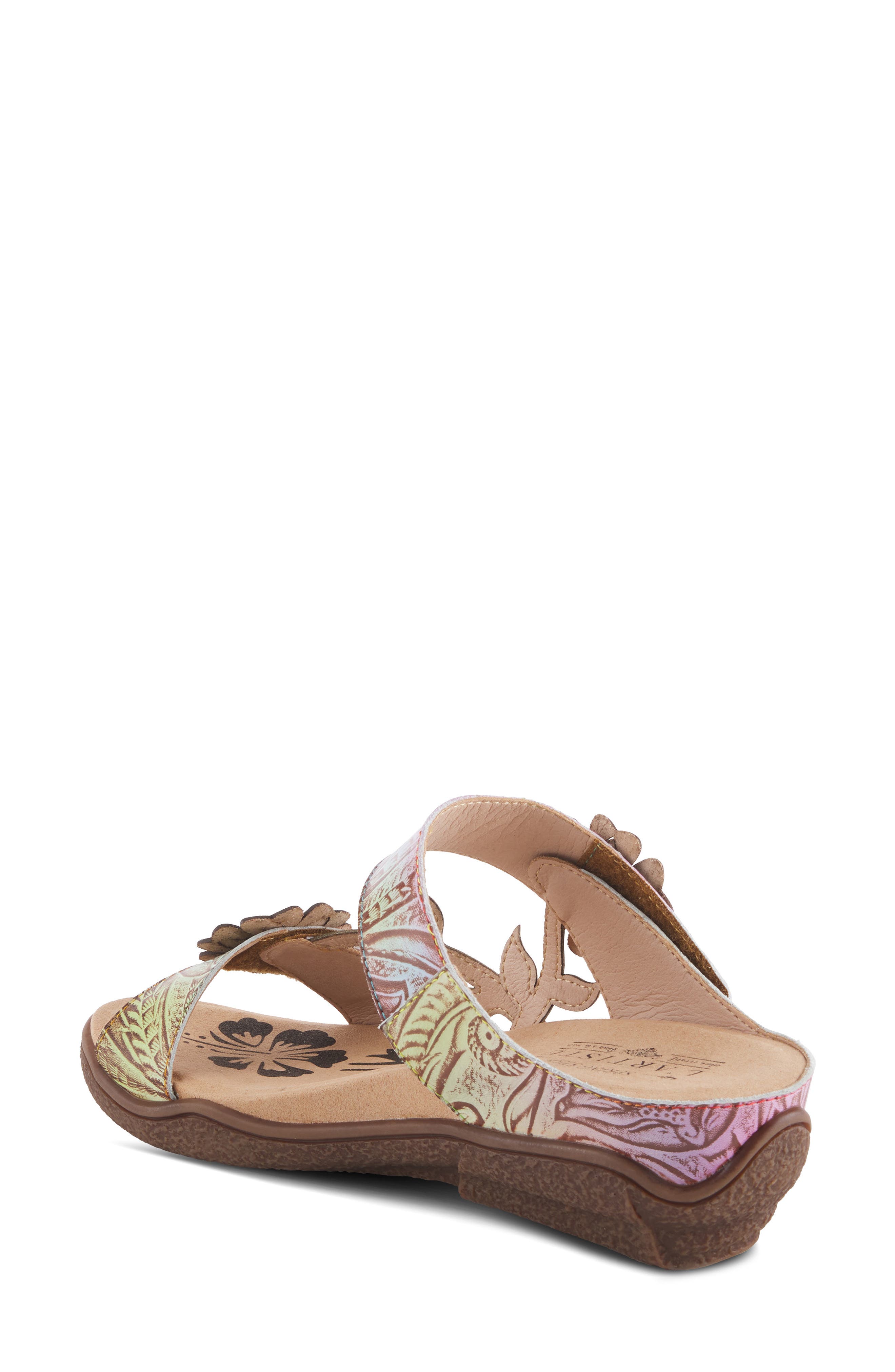 L'Artiste by Spring Step Aymee Wedge Sandal, Alternate, color, Sky Blue Multi