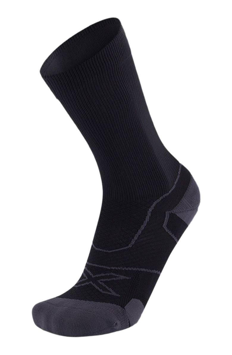 2XU Vectr Cushion Crew Socks, Alternate, color, Black/Titanium