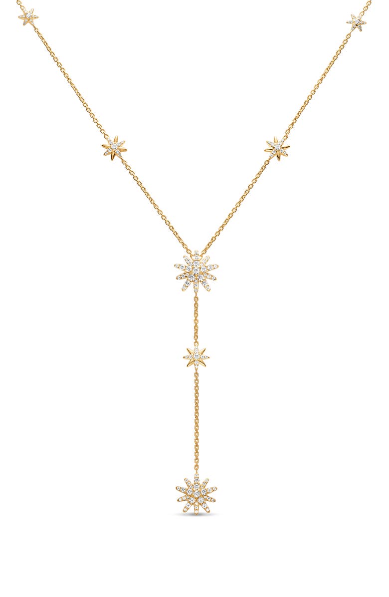 David Yurman Starburst Pavé Diamond Y-Necklace, Main, color, Gold