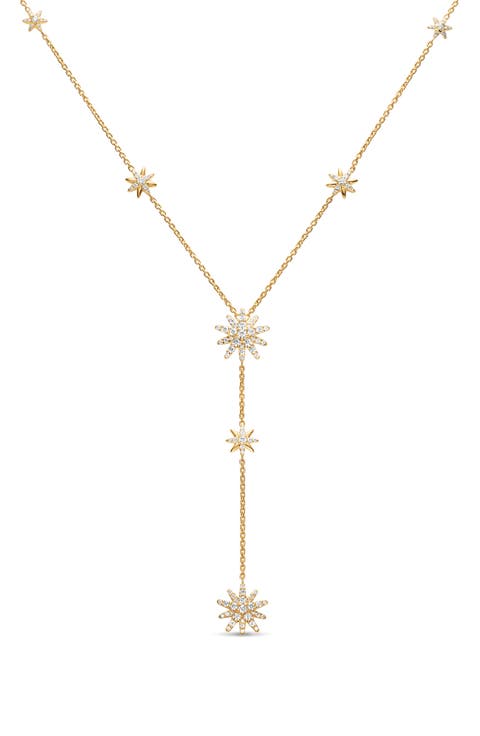 Starburst Pavé Diamond Y-Necklace